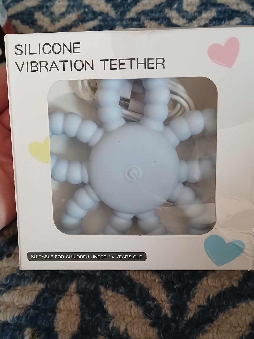 Gentle Silicone Vibration Teether - Pale Blue